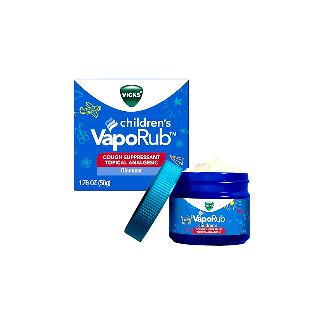 Vicks Children’s VapoRub 1.76oz – Cough Relief & Soothing Chest Rub for Kids (2+)